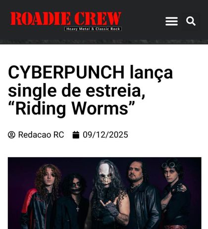 Lançamento do single Riding Worms — matéria em Roadie Crew