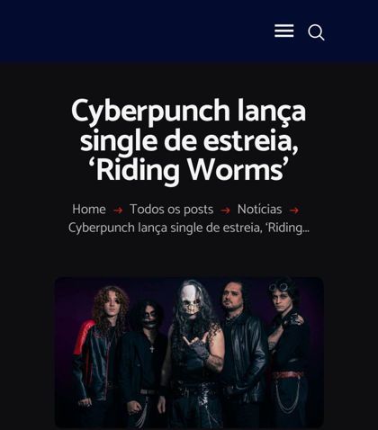 Lançamento do single Riding Worms — matéria em Headbangers Brasil