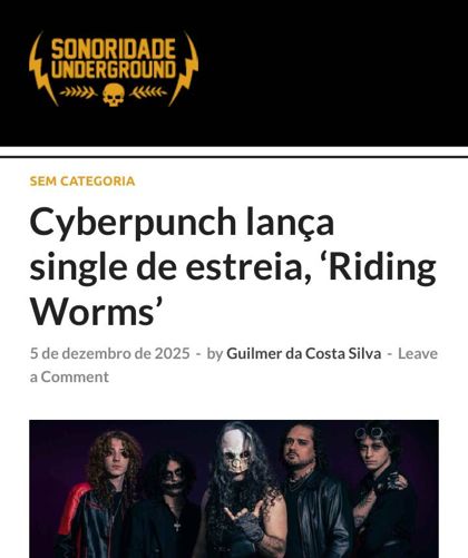 Lançamento do single Riding Worms — matéria em Sonoridade Underground