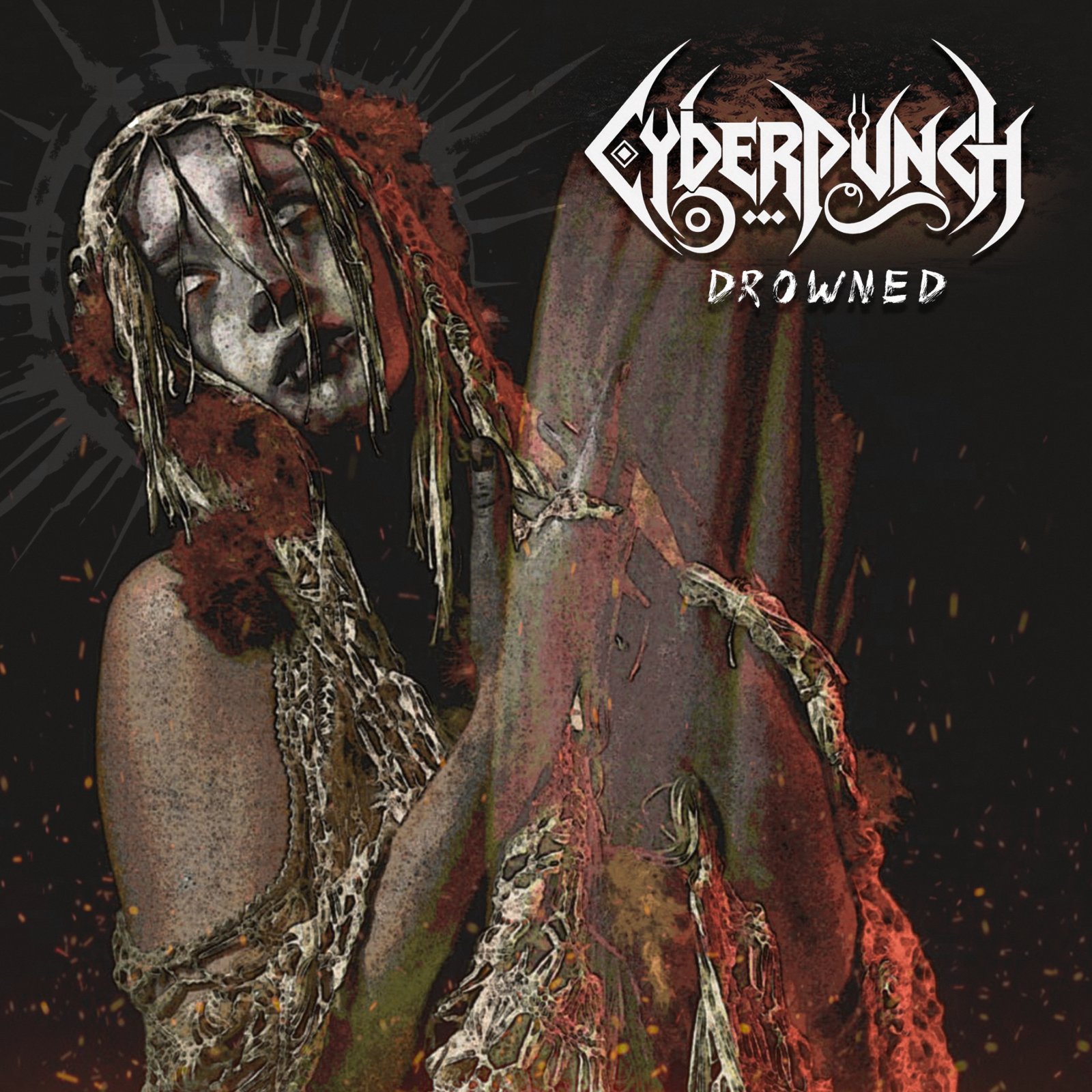 Capa do single Drowned - Cyberpunch, banda de heavy metal de São Paulo
